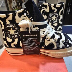 Womens Converse CHUCK Taylor All Star HI A12350C Black Leopard SIZE 9 NEW